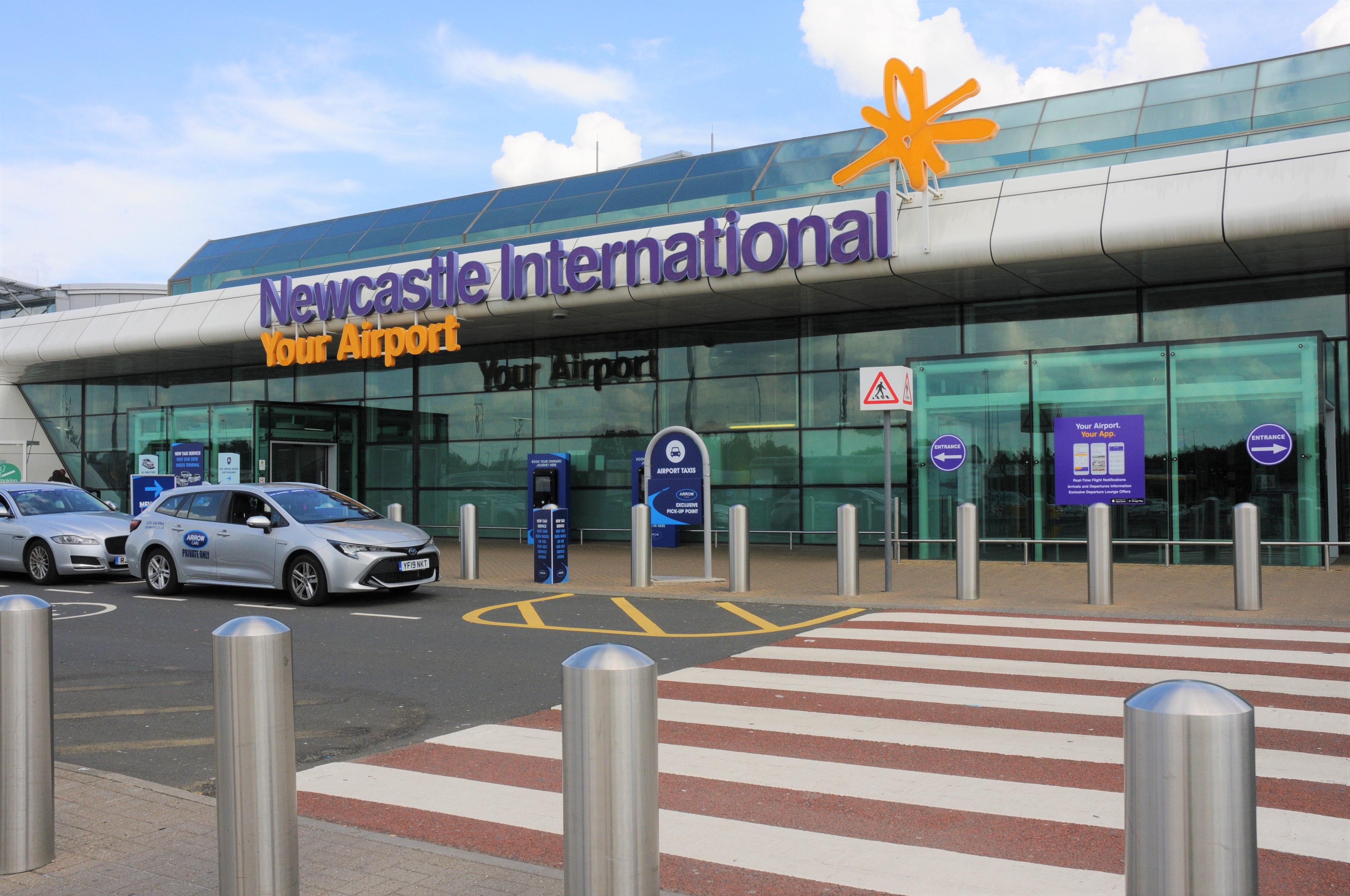 Outside view of Newcastle Airport