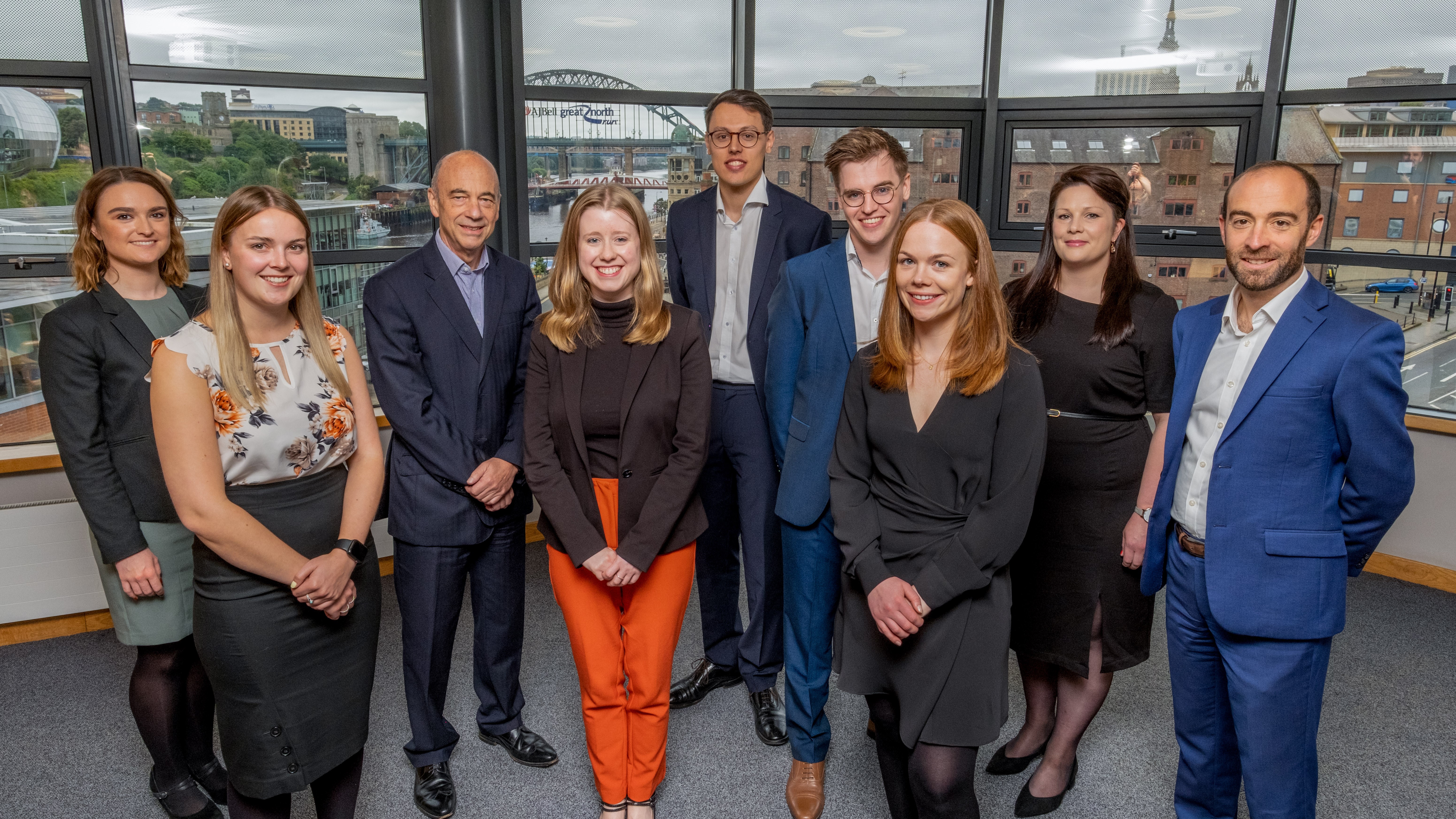 Group of newly qualified solicitors in the Ward Hadaway office