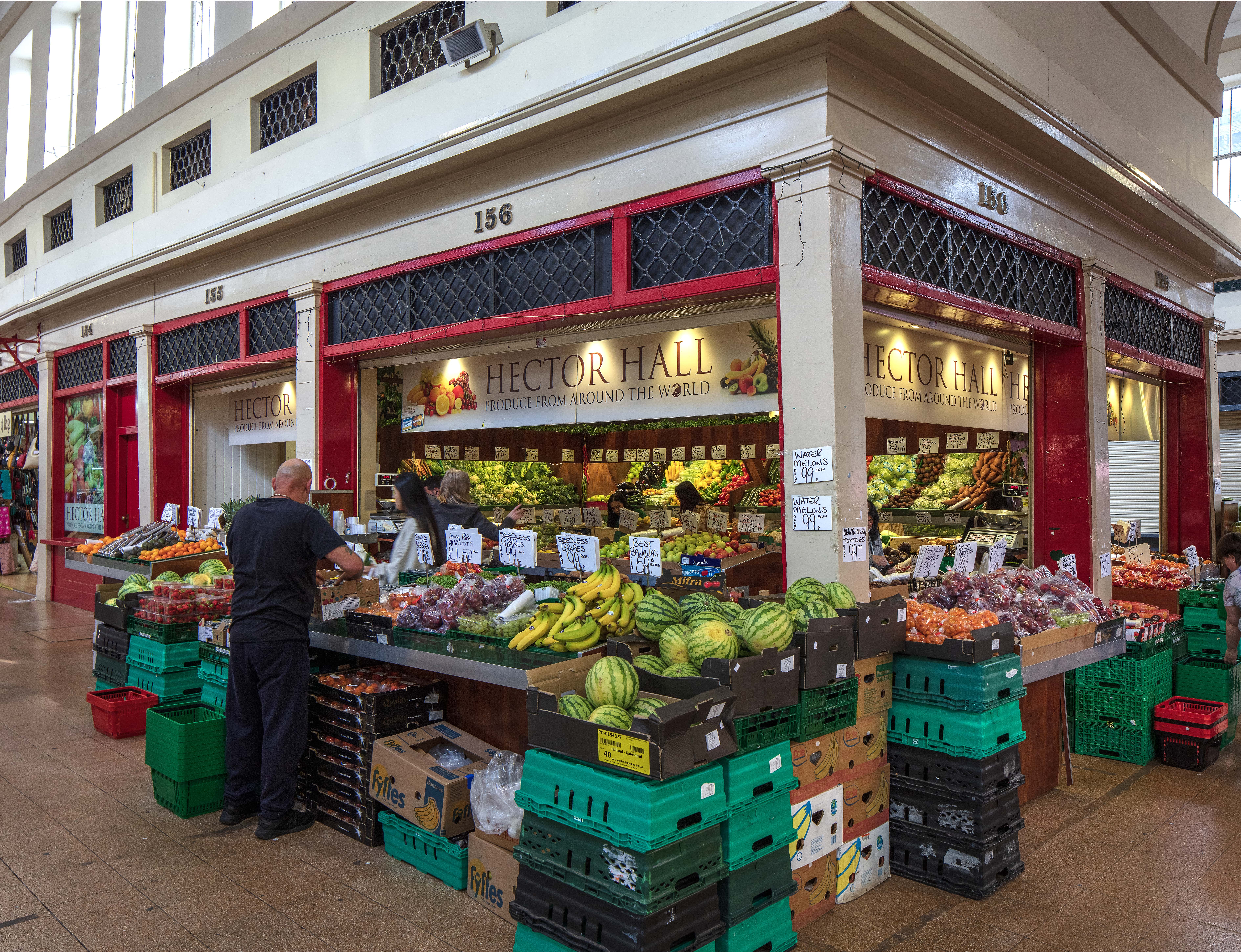 Image of green grocer in Grainger Market