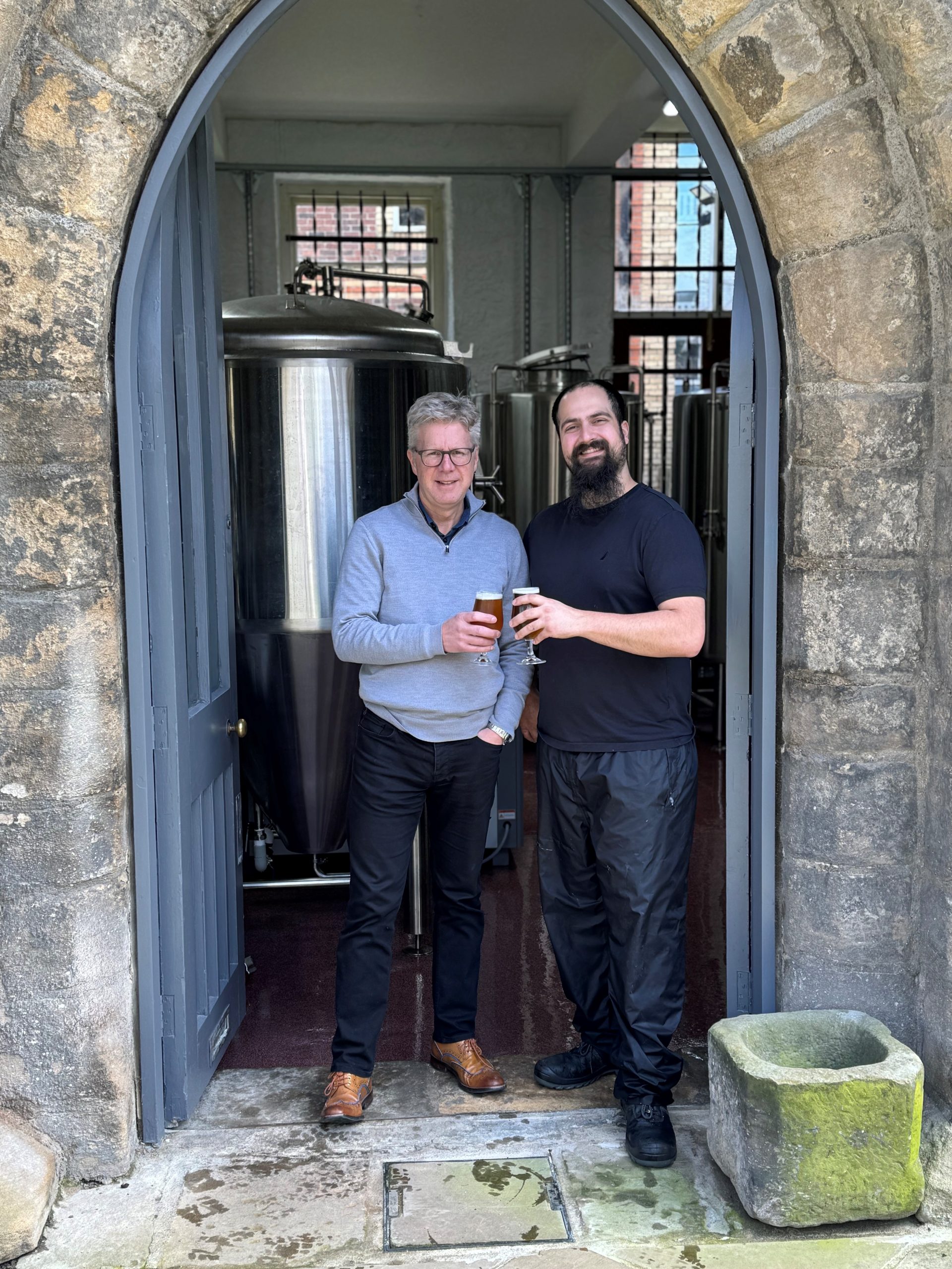 Andy Hook, owner, Blackfriars, with Ben Hall, head brewer of St Dominic's Brewery at Blackfriars, Newcastle