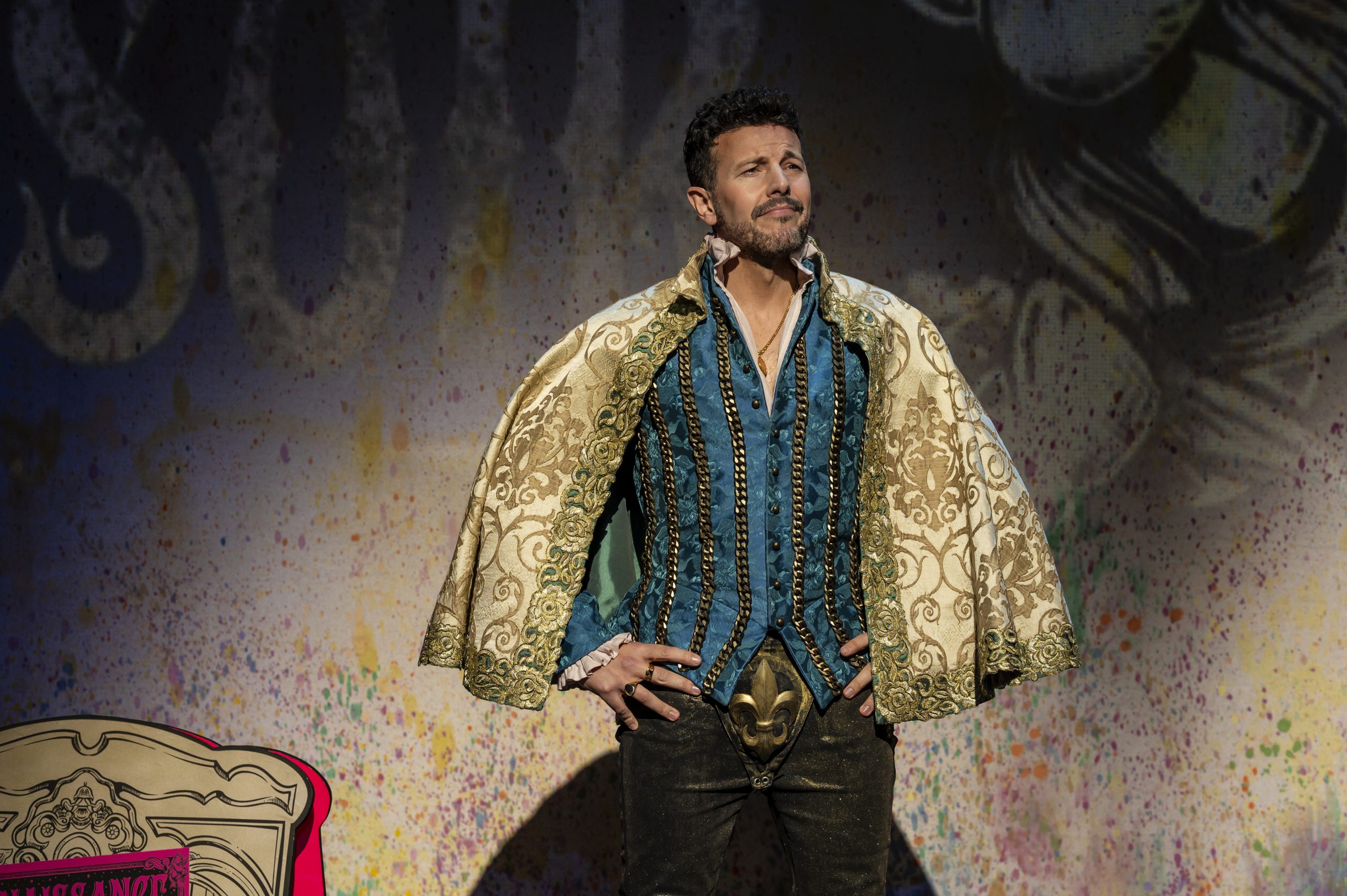Actor from & Juliet performing on stage