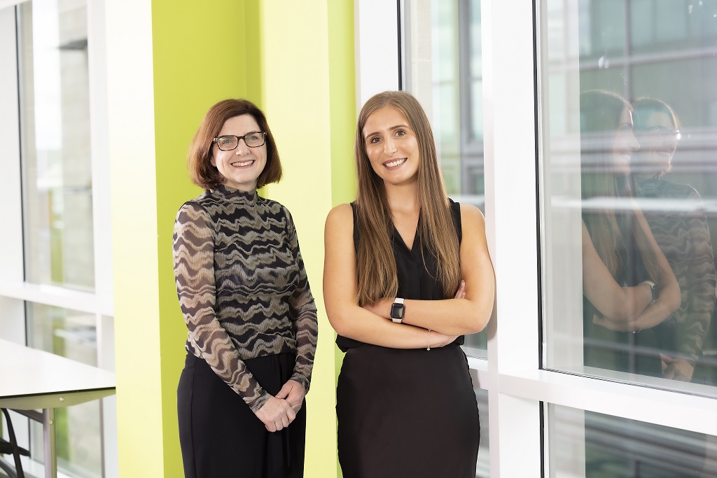 Louise and Lauryn stood together in Muckle office