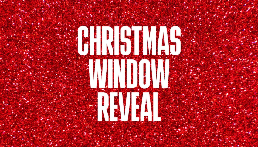 Graphic reading: Christmas Window Reveal