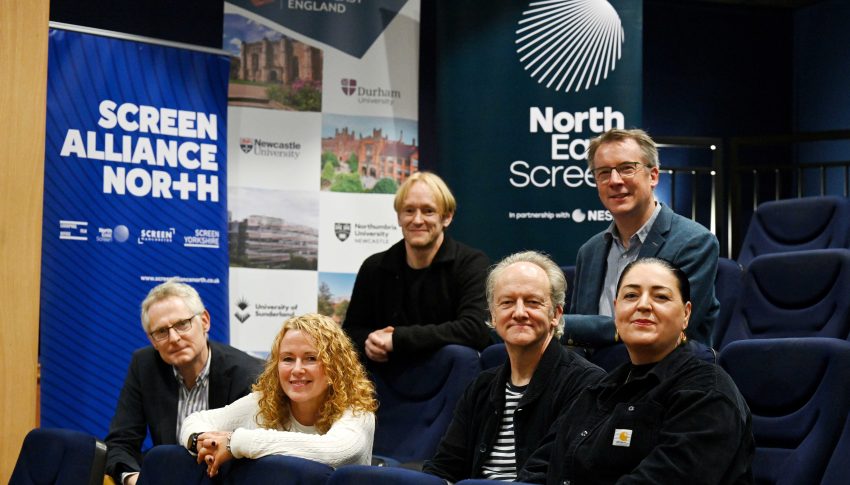 North East Universities Screen Network representatives sat together on cinema seats.