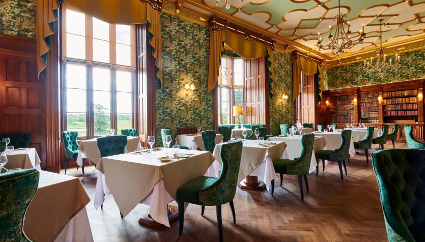 Dining hall inside Matfen Hall