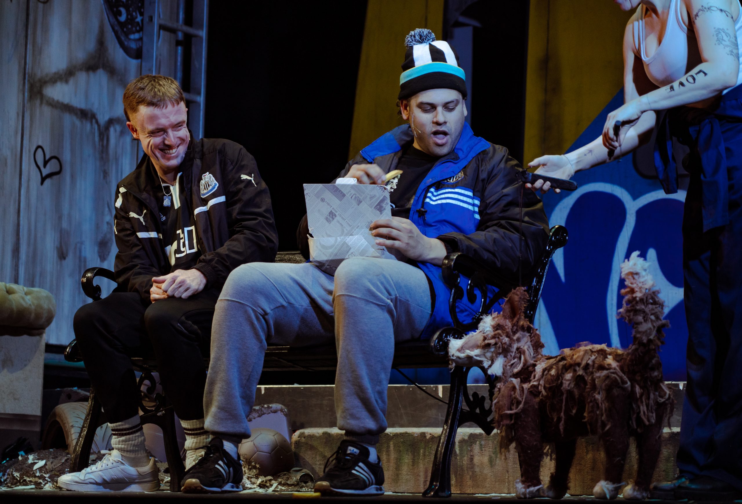 Gerry & Sewell actors performing on stage.