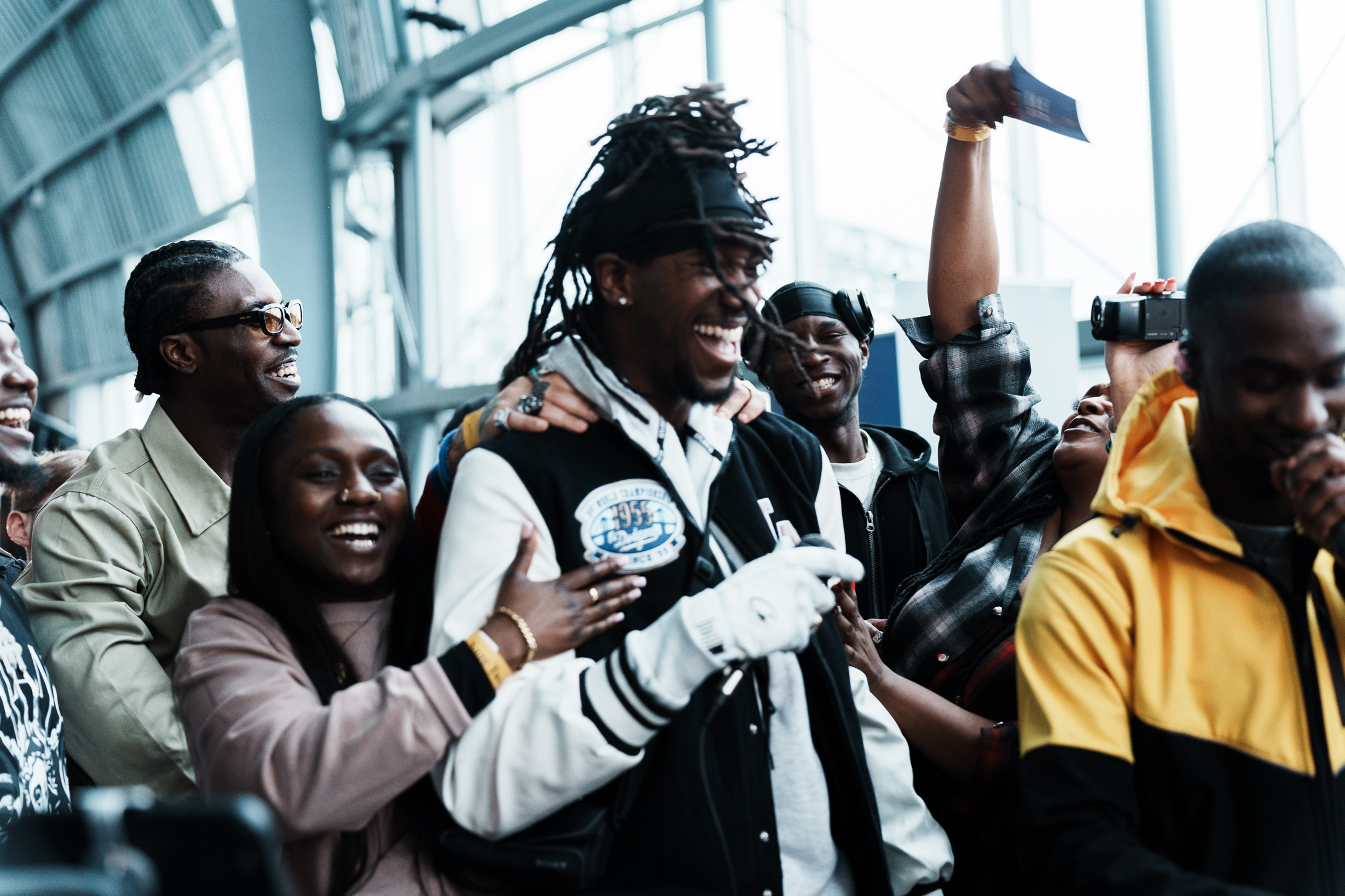A group of people dancing at MOBO Fringe Festival