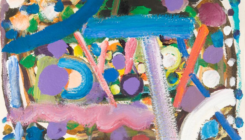 A colourful painting by Gillian Ayres.