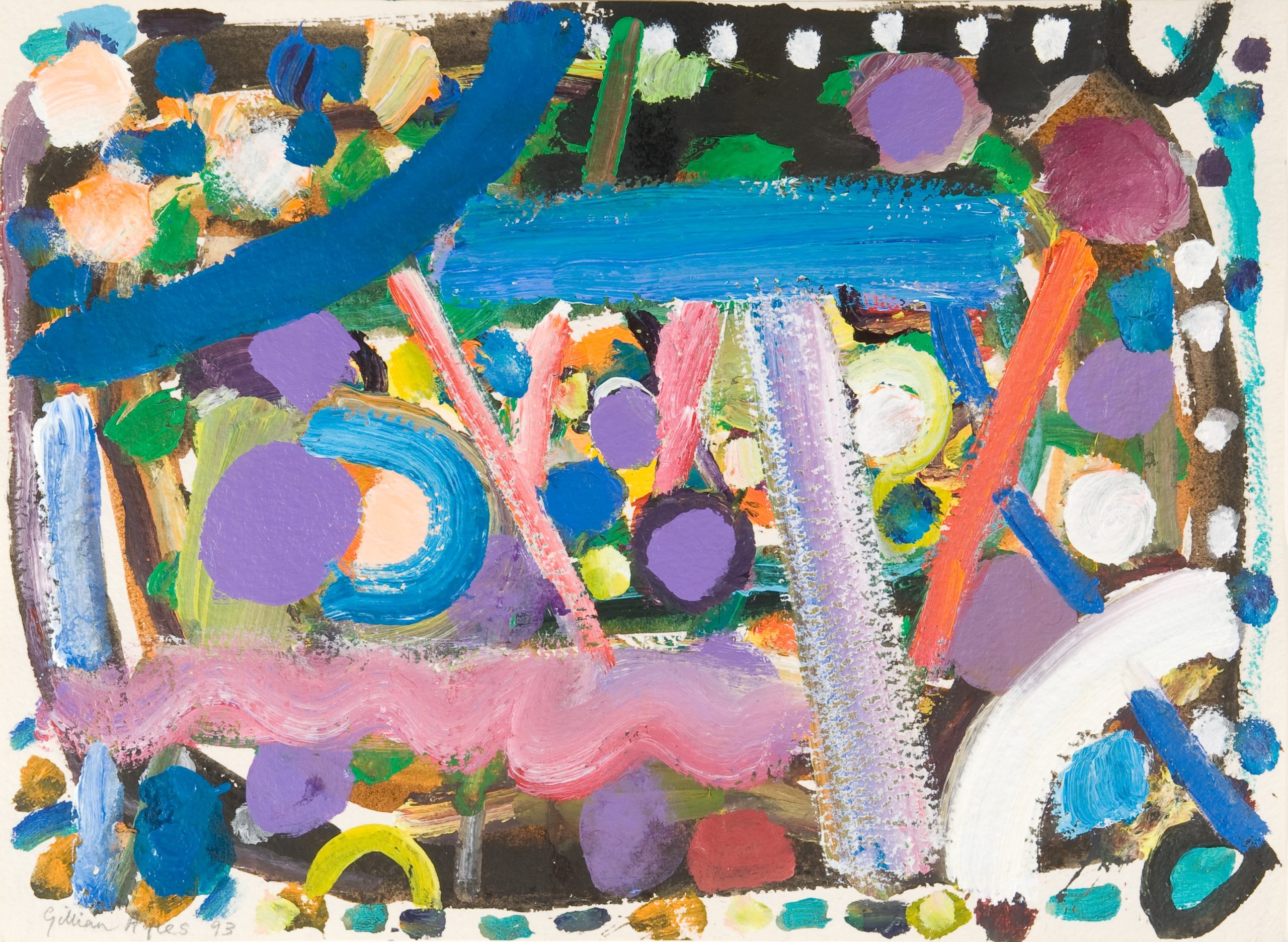 A colourful painting by Gillian Ayres.