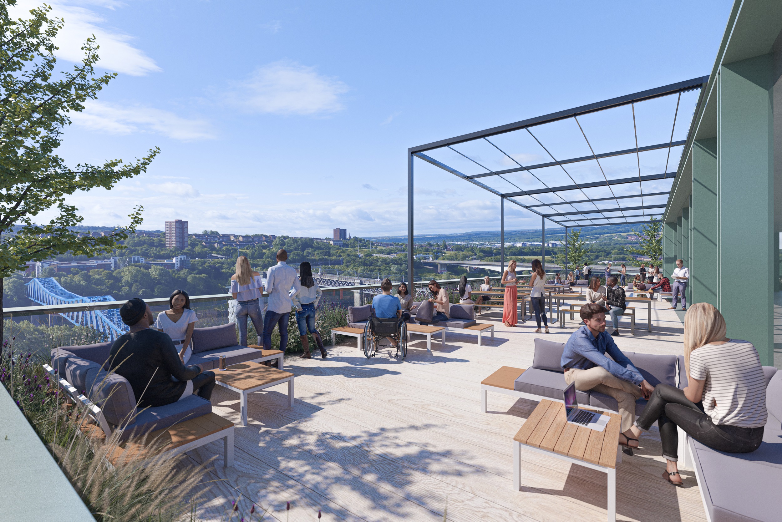 CGI view of rooftop terrace. Credit Allford Hall Monaghan Morris - Copy