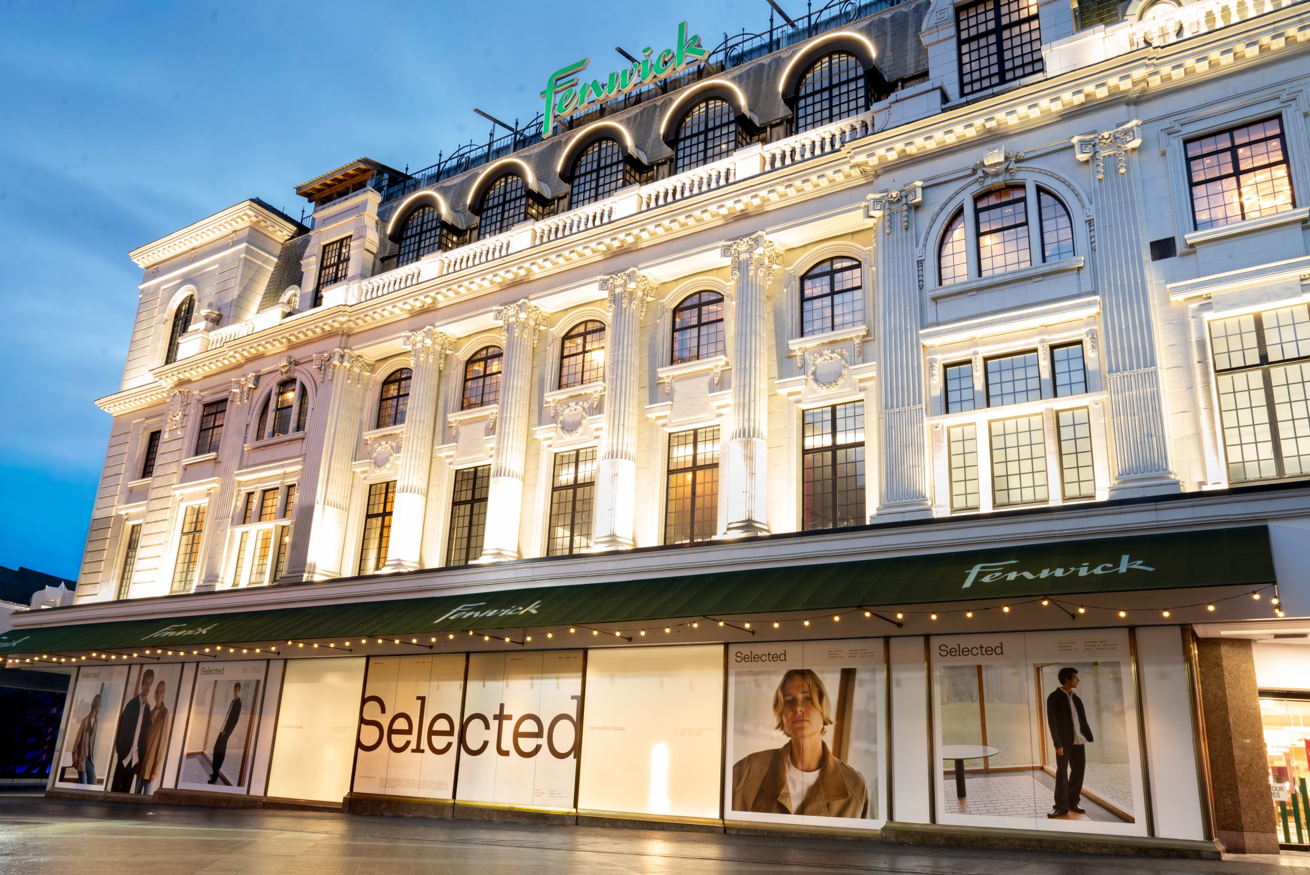 The cream shop front of the department store Fenwick Newcastle