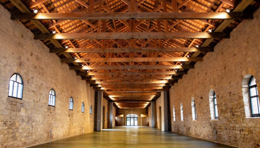 The laughter yoga session will be taking place in the Riding School at Raby Castle, Park and Gardens (2)-min