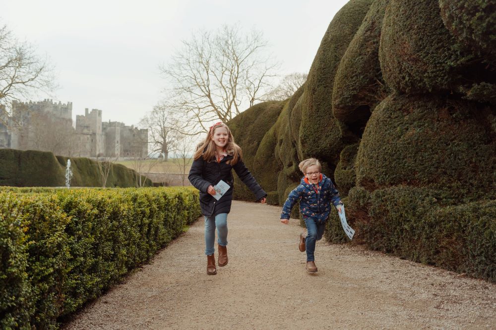 February half term at Raby Castle, Park and Gardens - two children running